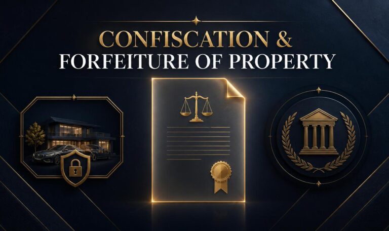 Confiscation & Forfeiture of Property Criminal Laws of India