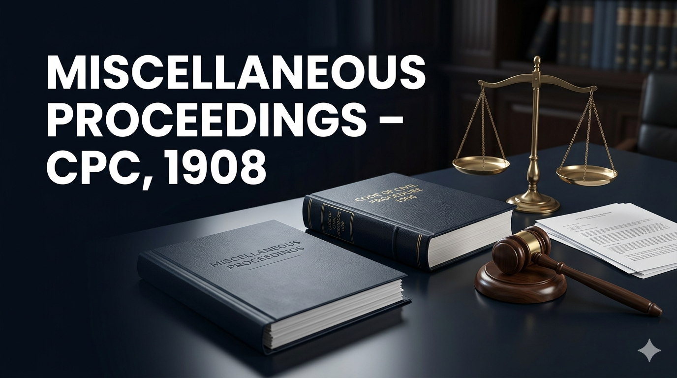 Miscellaneous Proceedings Code of Civil Procedure, 1908
