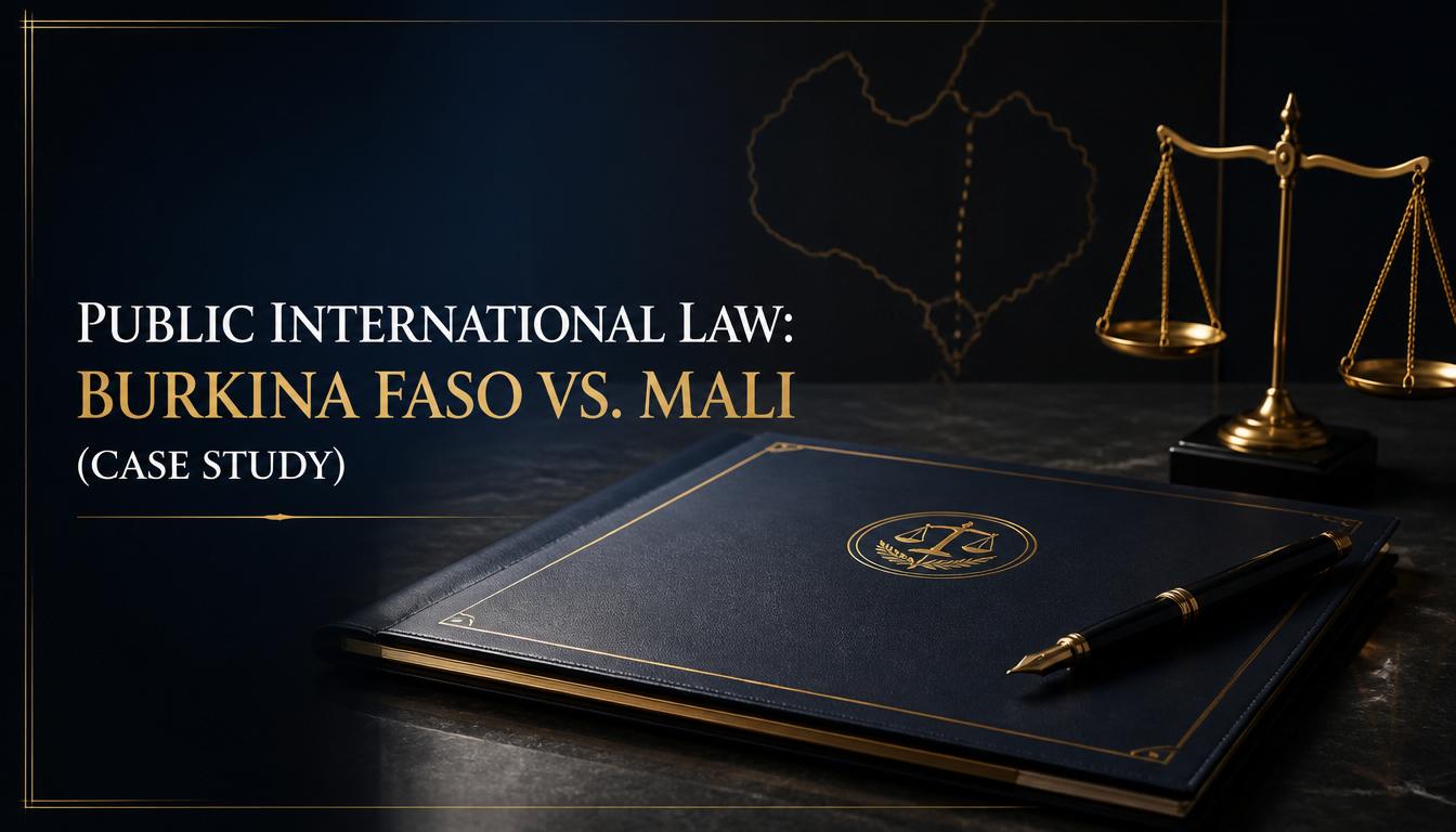 Public International Law Burkina Faso Vs. Mali (Case Study)