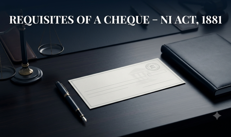 Requisites of a Cheque - Negotiable Instruments Act, 1881
