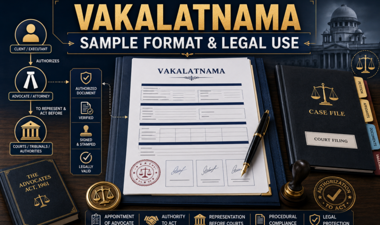 Vakalatnama Sample Format
