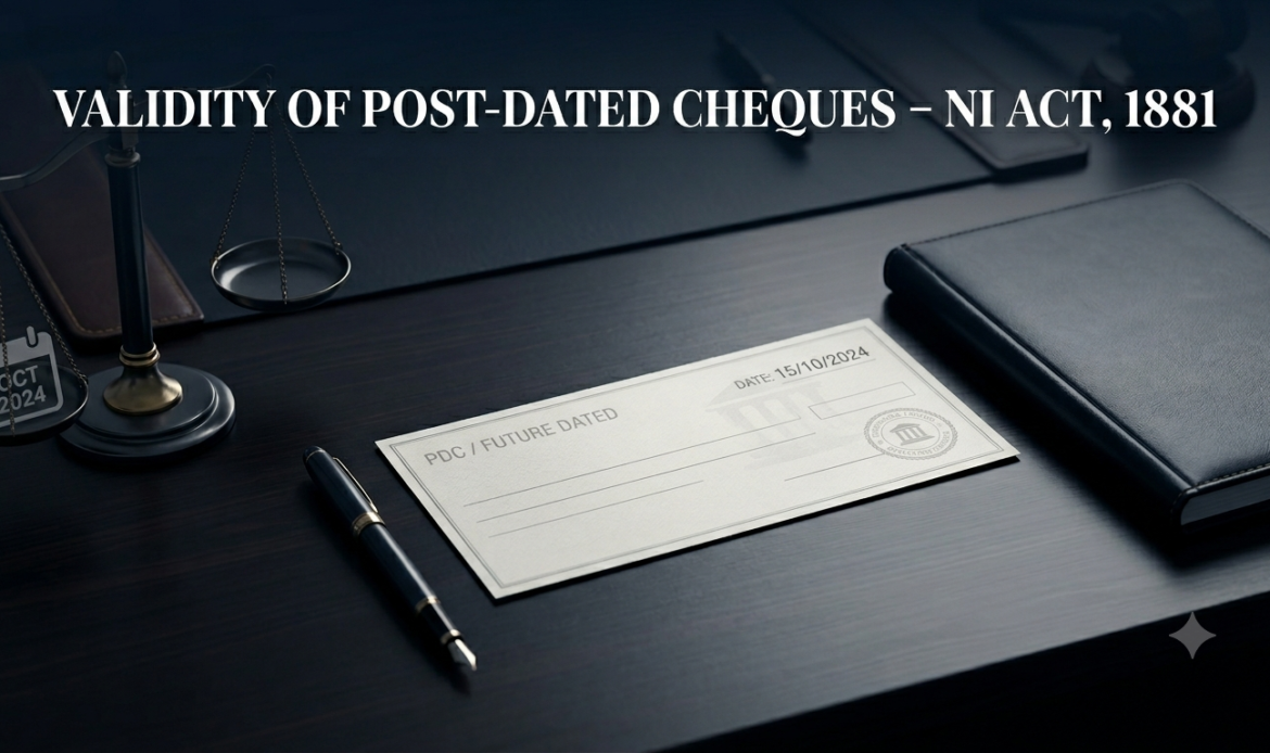 Validity of Post-dated cheques – Negotiable Instruments Act, 1881