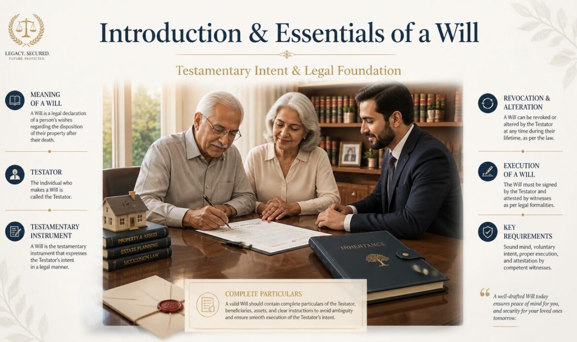 Key elements to be included in a Will