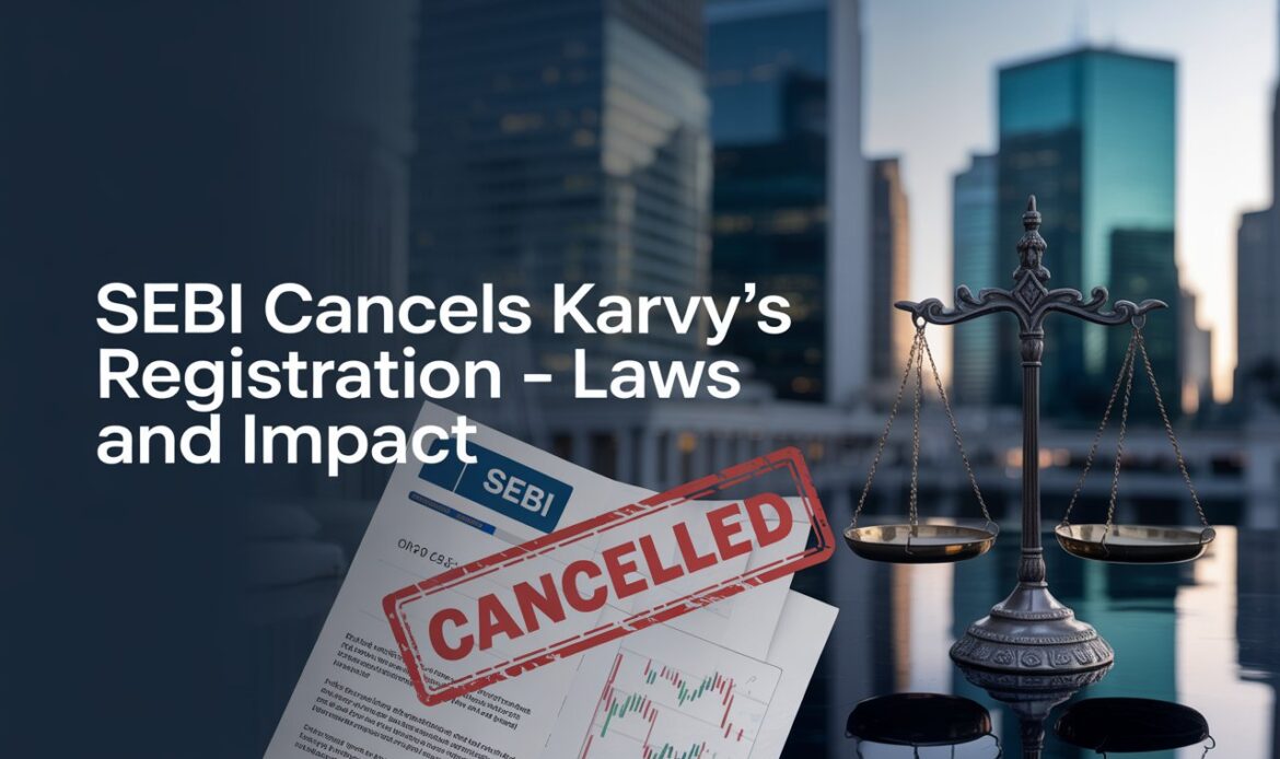 SEBI Cancels Karvy’s Registration - Laws and Impact