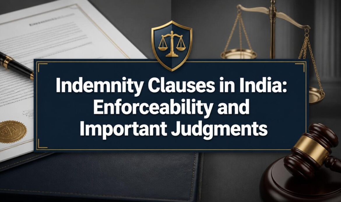 Indemnity Clauses in India Enforceability and Important Judgments