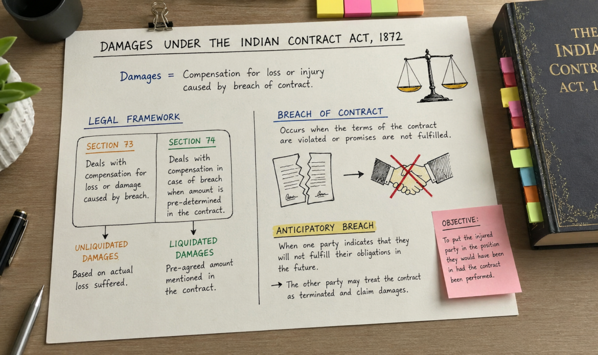 Legal Framework + Breach of Contract + Types of Damages