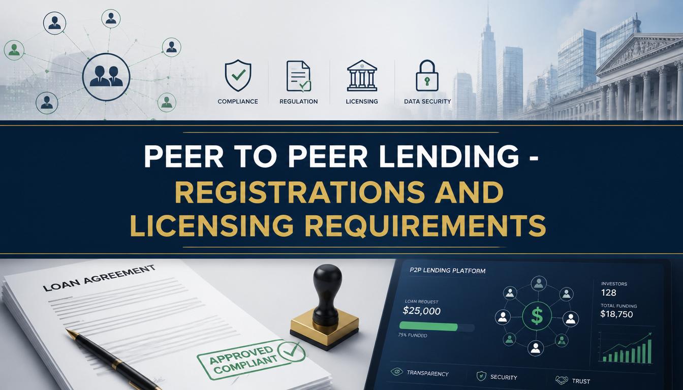 Peer to peer Lending – Registrations and Licensing Requirements Peer to peer Lending - Registrations and Licensing Requirements