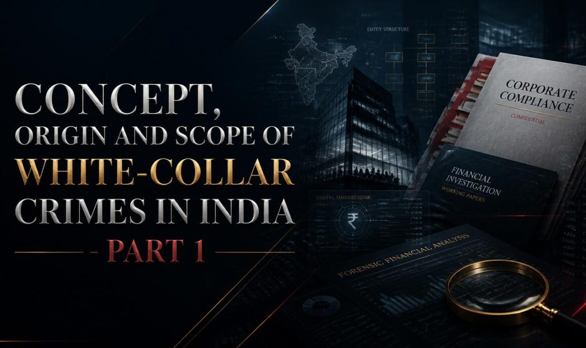 Concept, Origin and Scope of White-collar Crimes in India Part 1