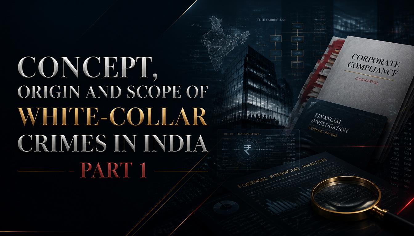 Concept, Origin and Scope of White-collar Crimes in India Part 1