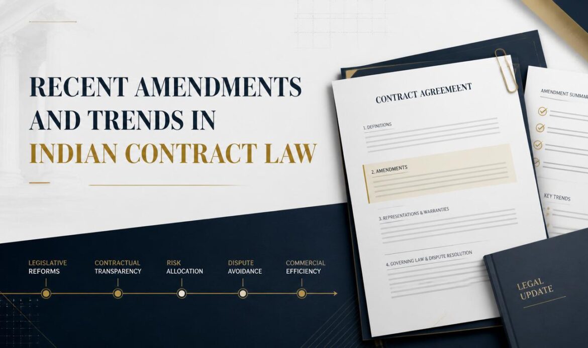 Recent Amendments and Trends in Indian Contract Law