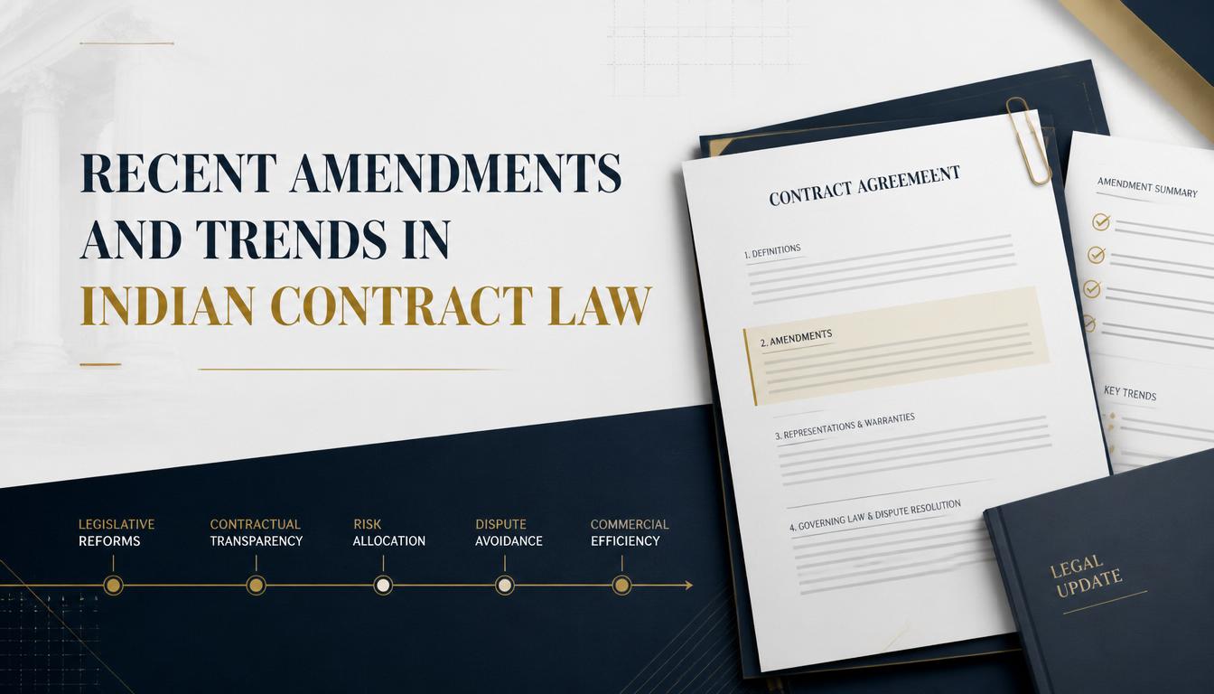 Recent Amendments and Trends in Indian Contract Law