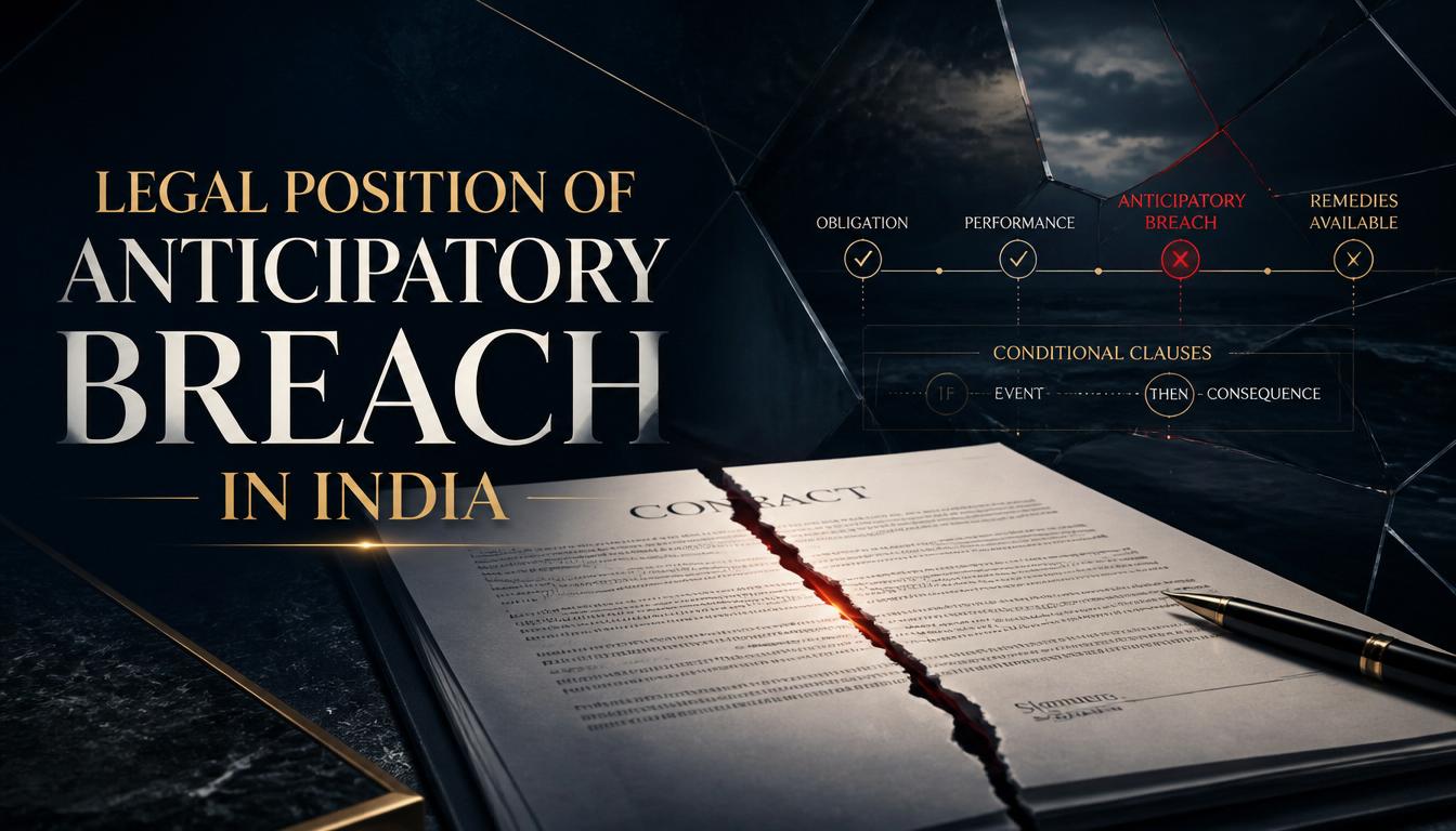 Legal Position Of Anticipatory Breach In India