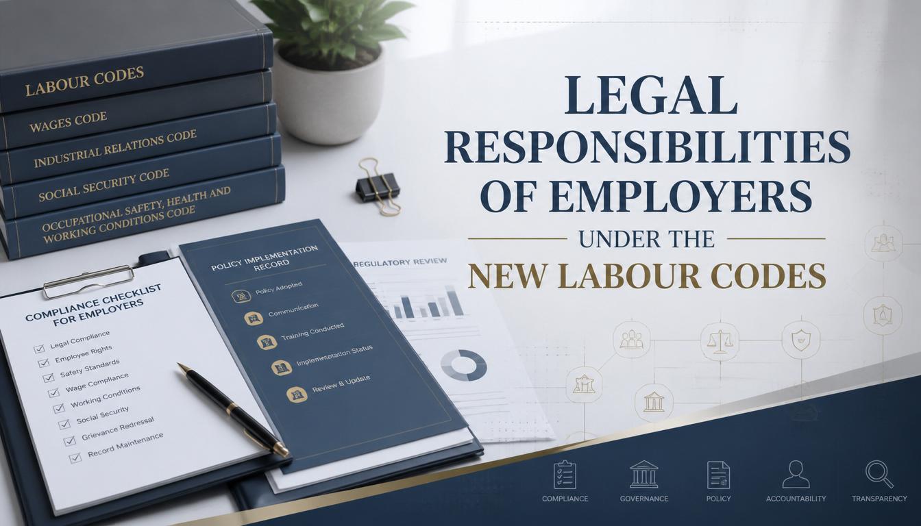 Legal Responsibilities of Employers Under the New Labour Codes Legal Responsibilities of Employers Under the New Labour Codes