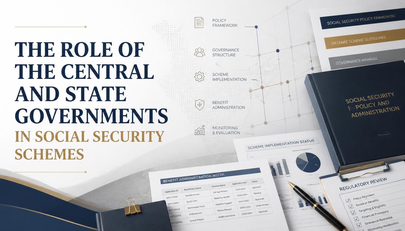 The Role of the Central and State Governments in Social Security Schemes The Role of the Central and State Governments in Social Security Schemes