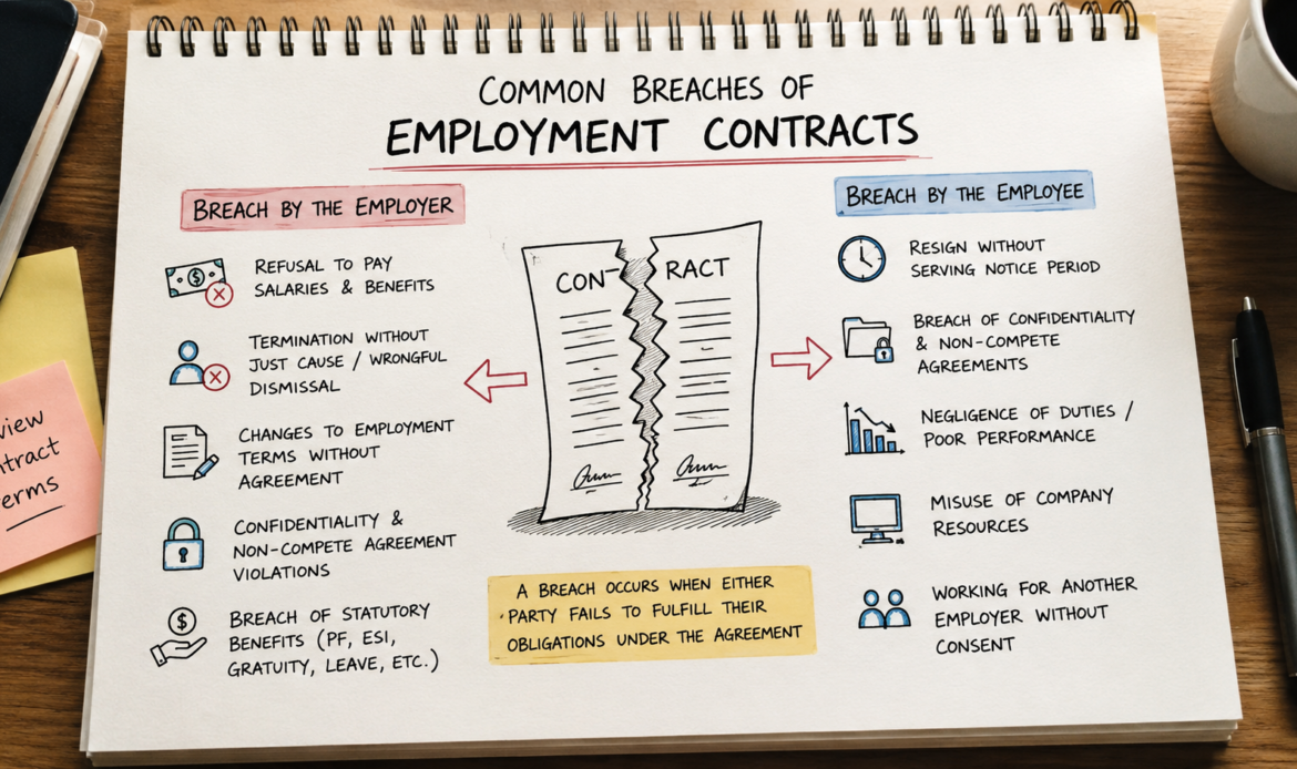 Types & Causes of Breach of Employment Contracts