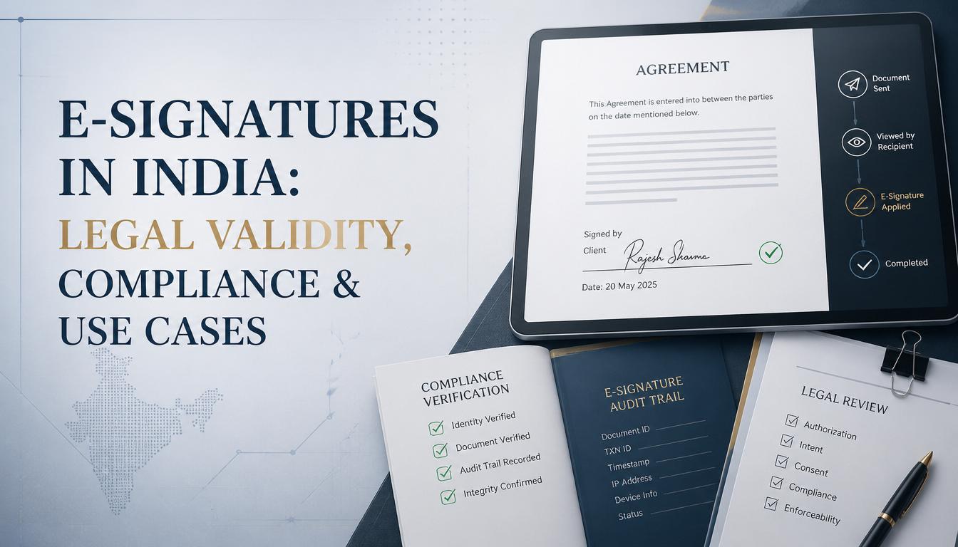 E-Signatures in India Legal Validity, Compliance & Use Cases