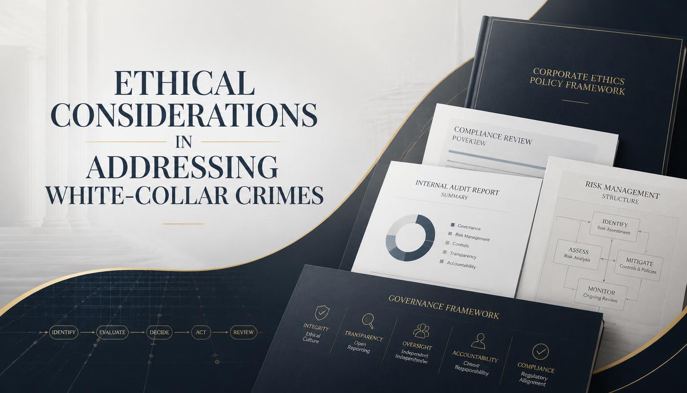 Ethical Considerations in Addressing White-Collar Crimes Ethical Considerations in Addressing White-Collar Crimes