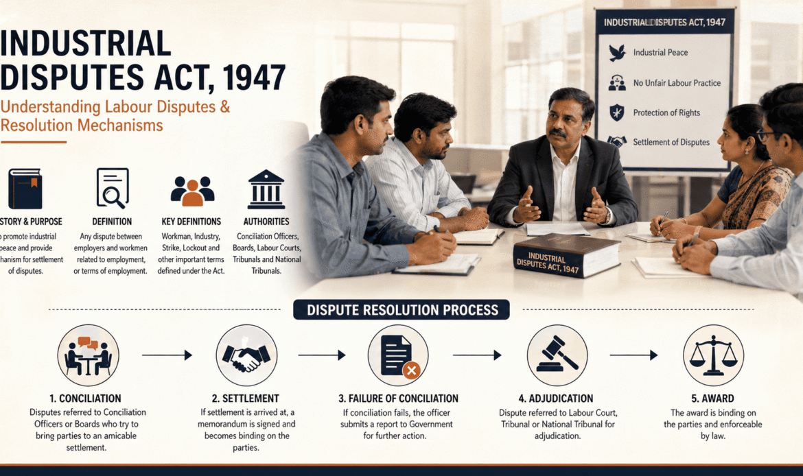 Industrial Disputes Act – Overview, Definitions & Dispute Resolution