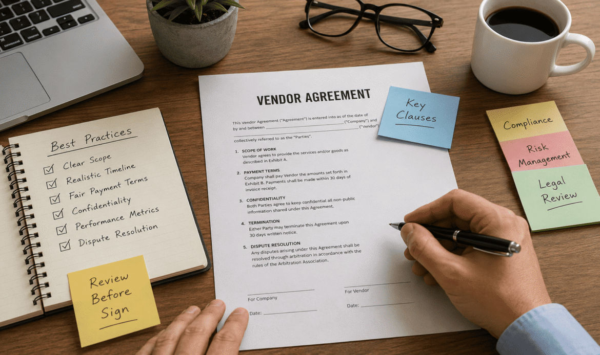 Legal contract drafting and compliance management.