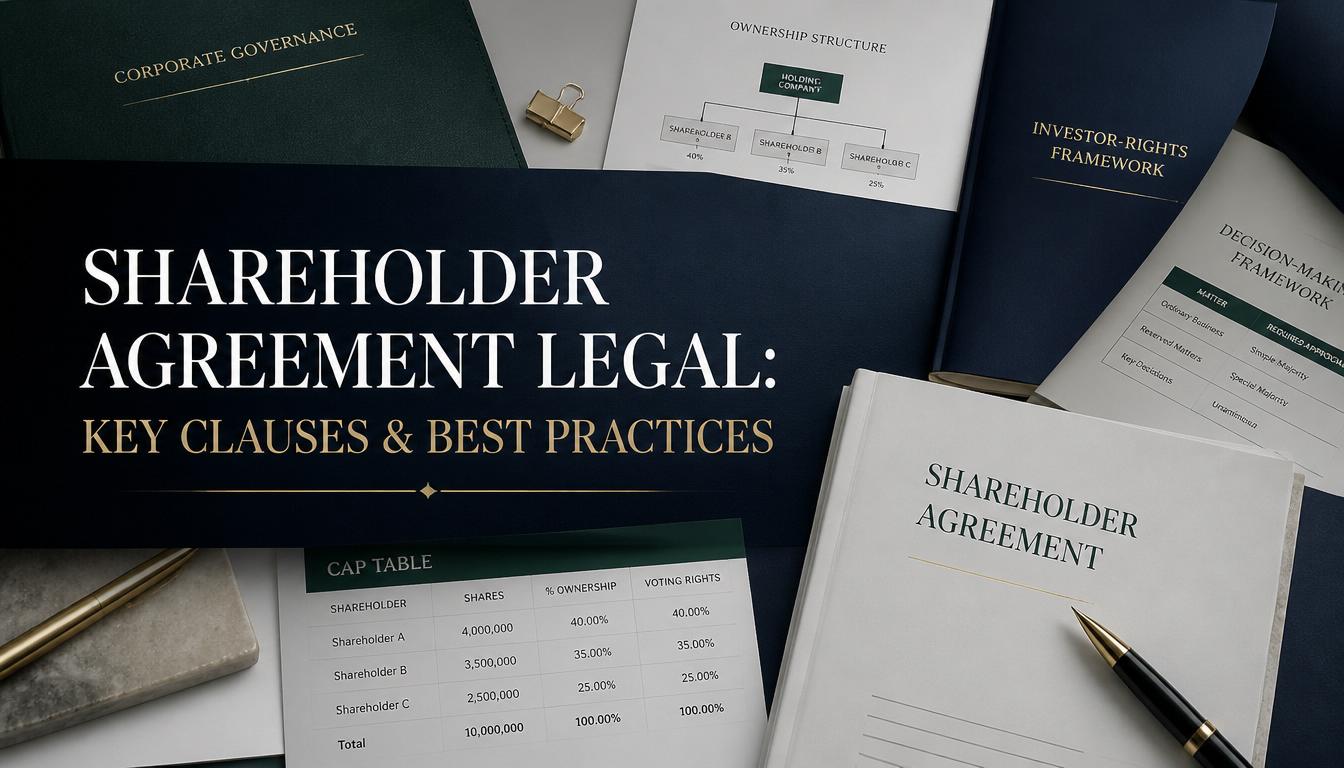 Shareholder Agreement Legal Key Clauses & Best Practices Shareholder Agreement Legal Key Clauses & Best Practices