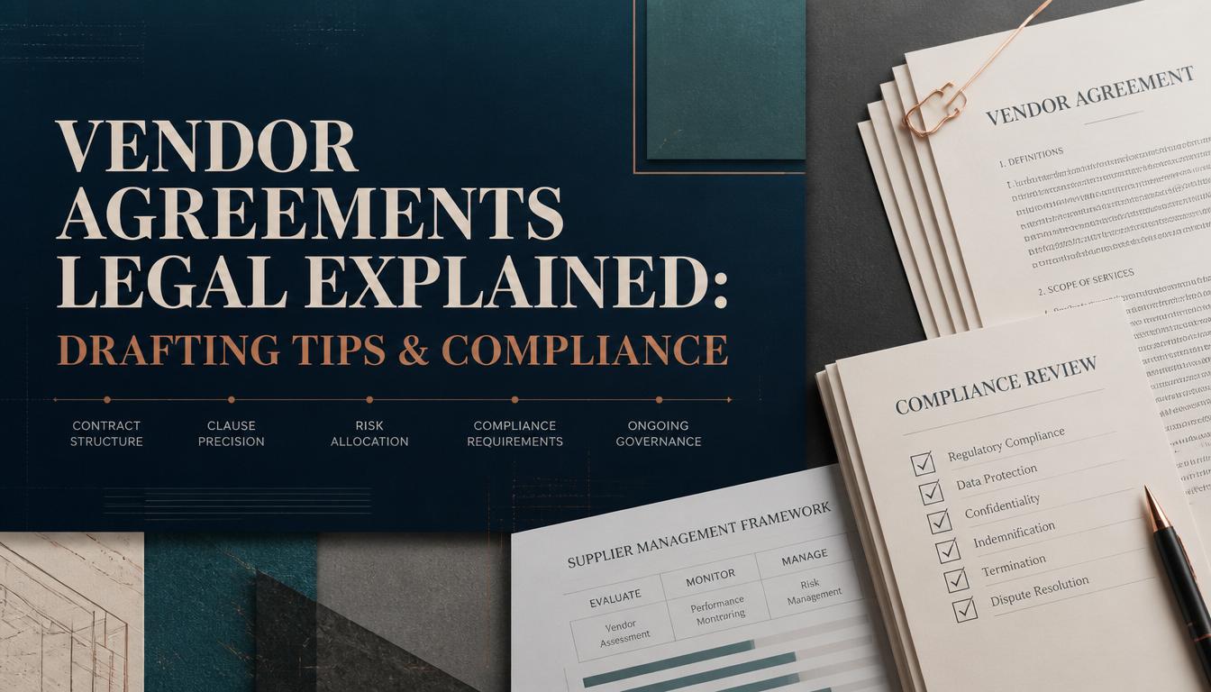 Vendor Agreements Legal Explained Drafting Tips & Compliance Vendor Agreements Legal Explained Drafting Tips & Compliance