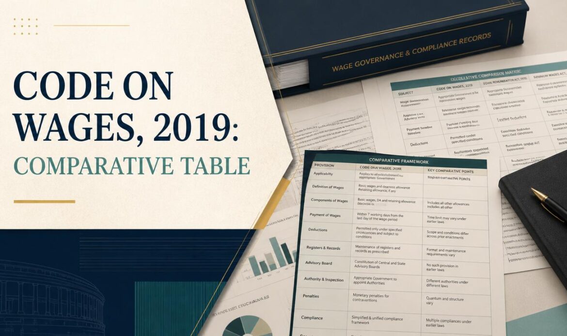 Code on wages, 2019 Comparative table