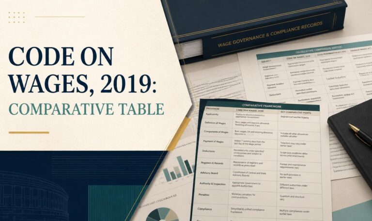 Code on wages, 2019 Comparative table