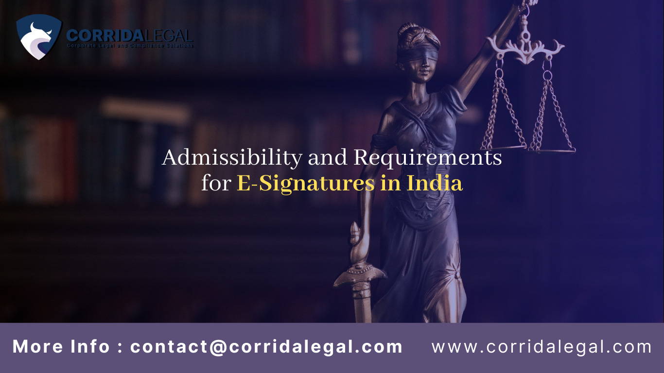 Admissibility and Requirements for E-Signatures in India