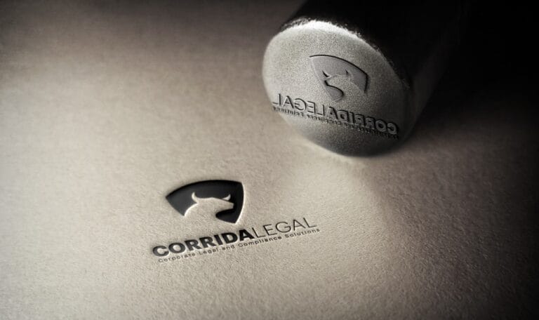 Image of the stamp of Corrida Legal -Corporate and Employment Law Firm in India