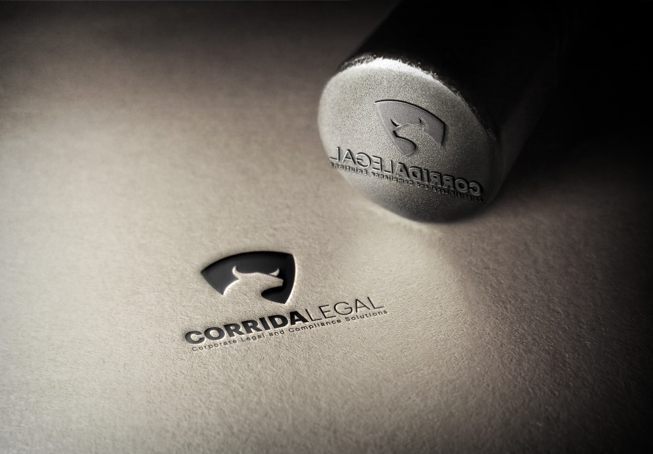 Image of the stamp of Corrida Legal -Corporate and Employment Law Firm in India