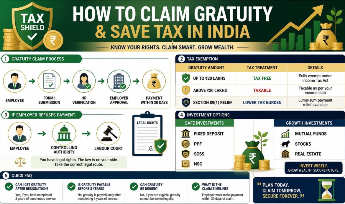 Gratuity Claim Process, Tax Rules & Investment Options
