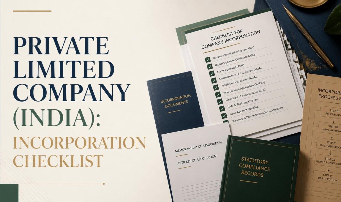 Private Limited Company (India) Incorporation Checklist