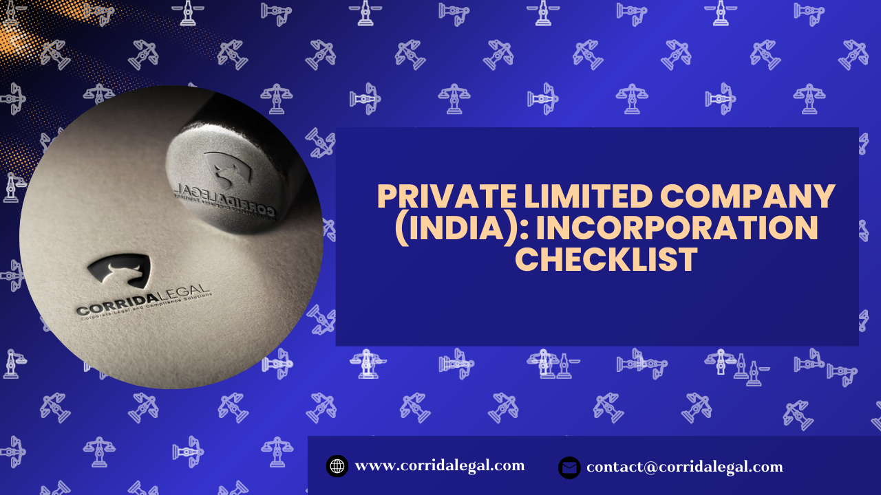Private Limited Company (India): Incorporation Checklist