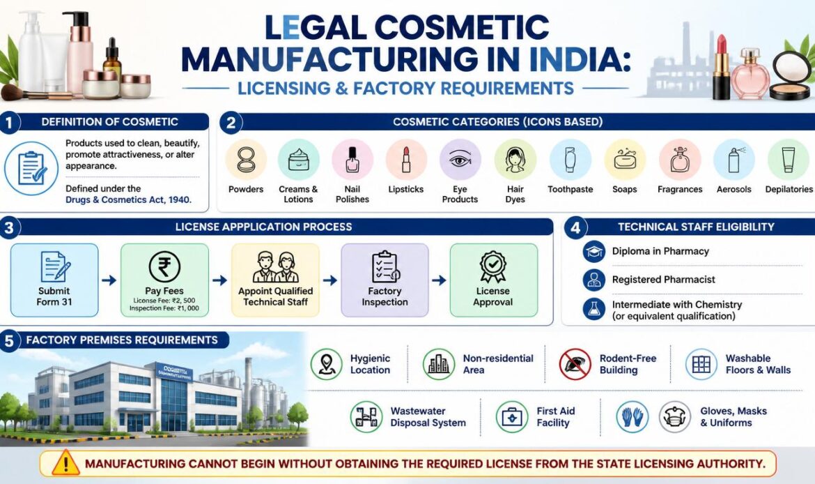How to Start Legal Cosmetic Manufacturing in India