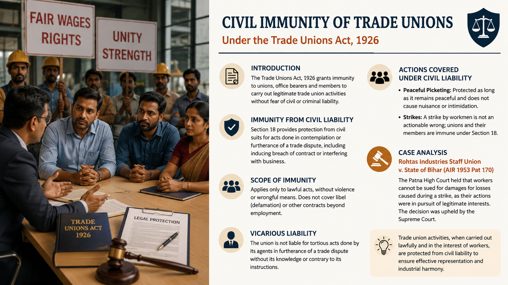 Trade Union Immunity – Civil Liability Protection