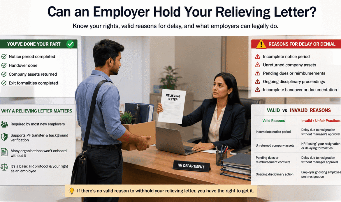 Why Relieving Letter Matters & Can Employer Hold It
