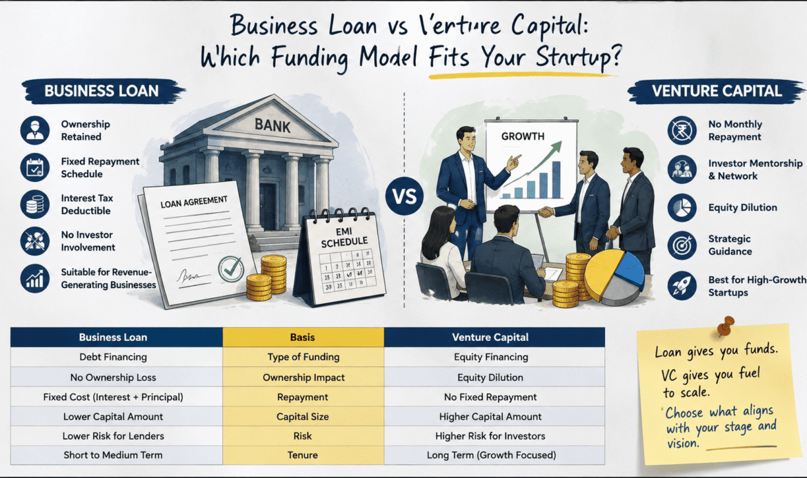 Business Loan vs Venture Capital – Core Comparison