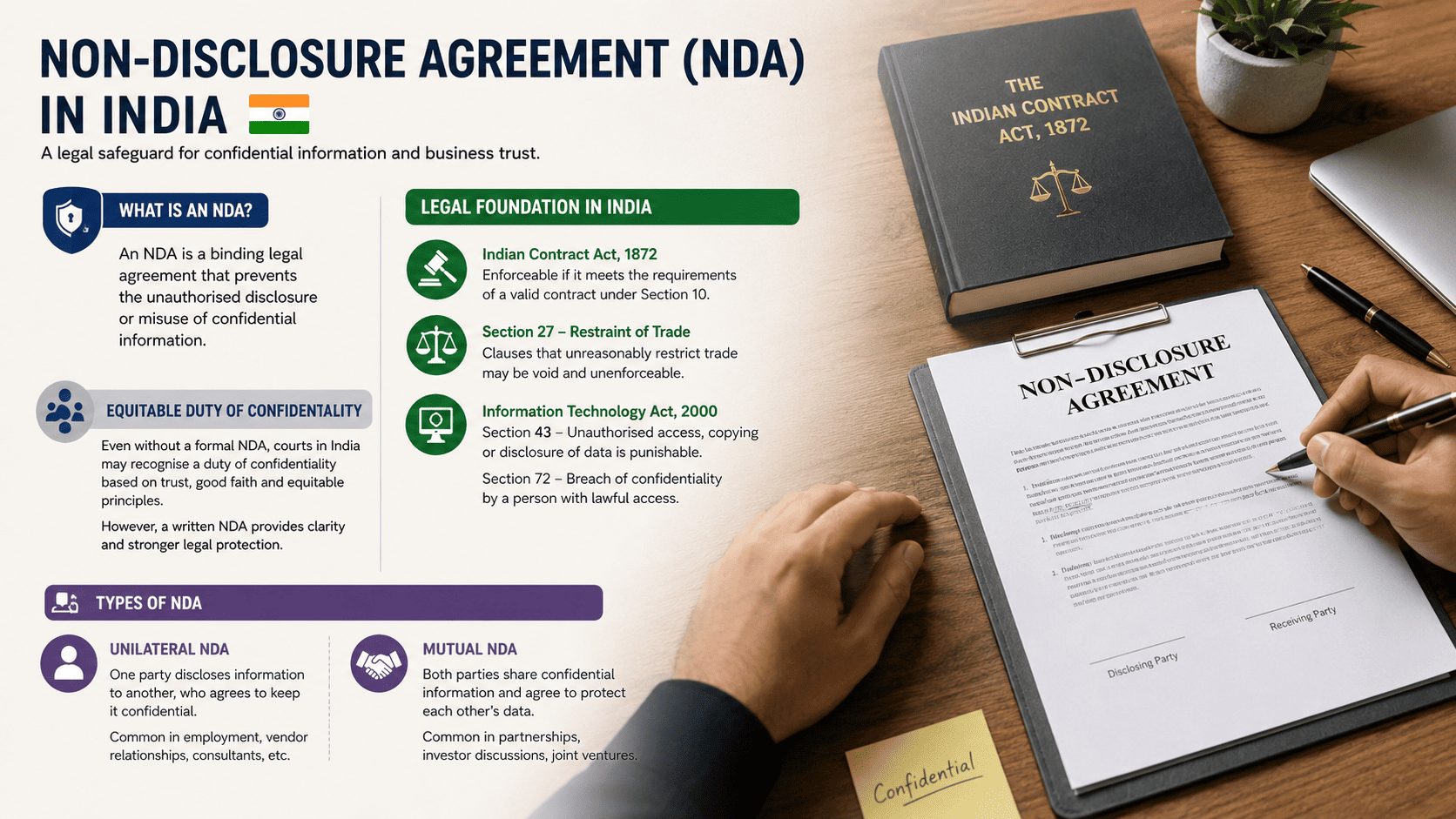 NDA Basics & Legal Framework in India