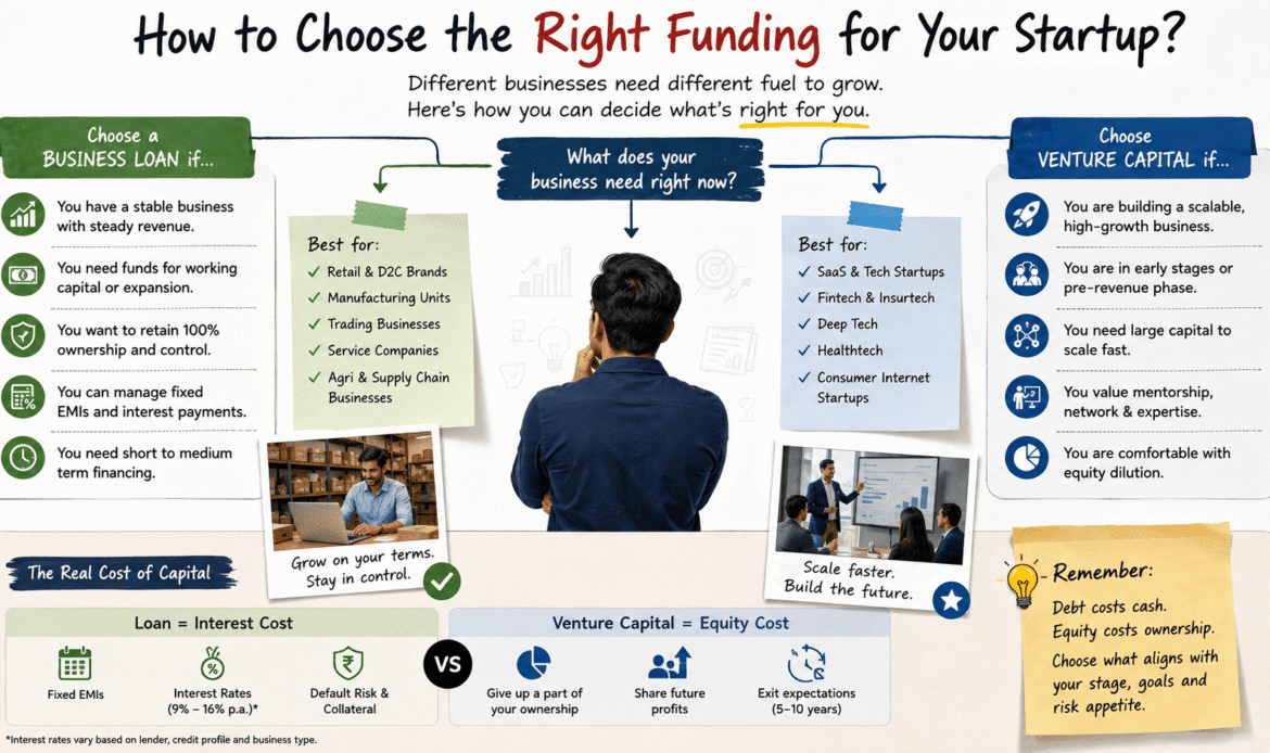 When Should a Startup Choose Loan or VC