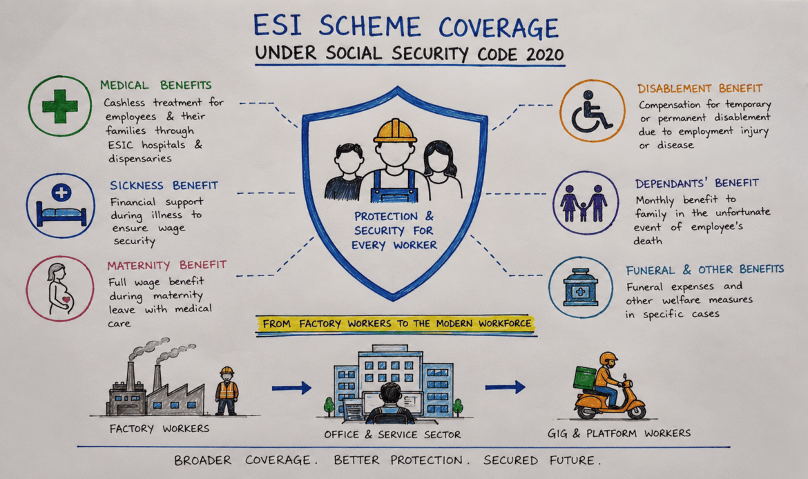 ESI Scheme under Social Security Code 2020 – Coverage & Benefits