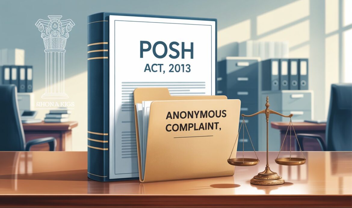 How to handle anonymous complaints under the POSH Act