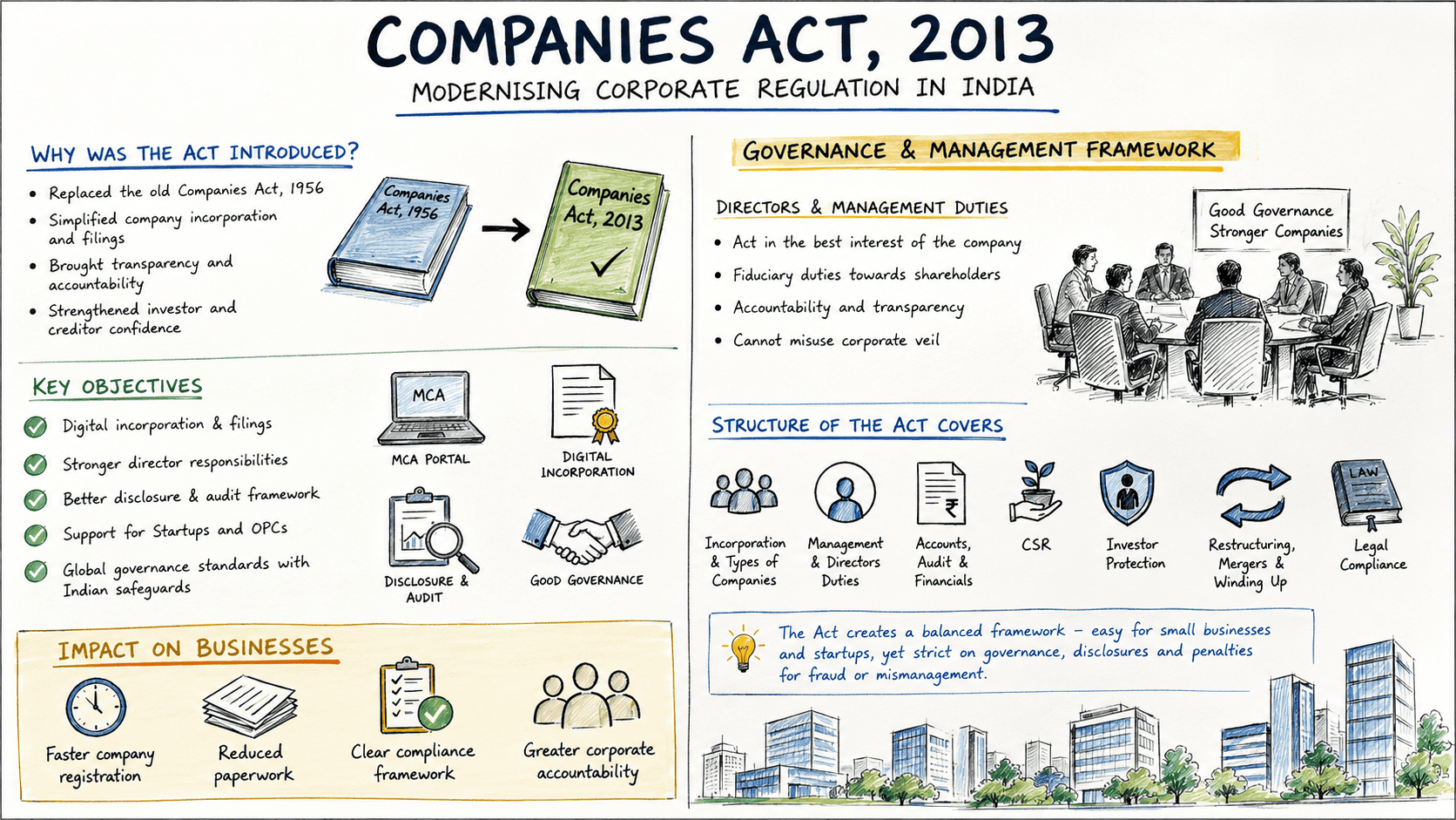 Companies Act 2013 – Purpose, Incorporation & Corporate Governance