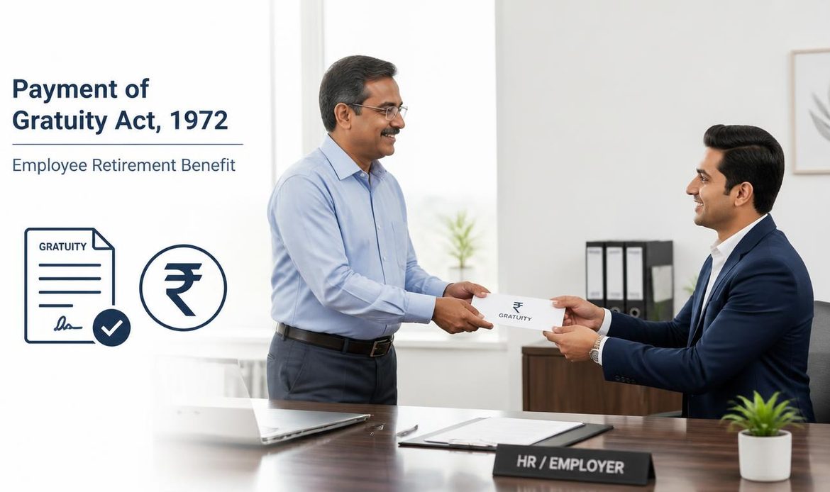 Employee receiving a formal gratuityretirement benefit from an employer.
