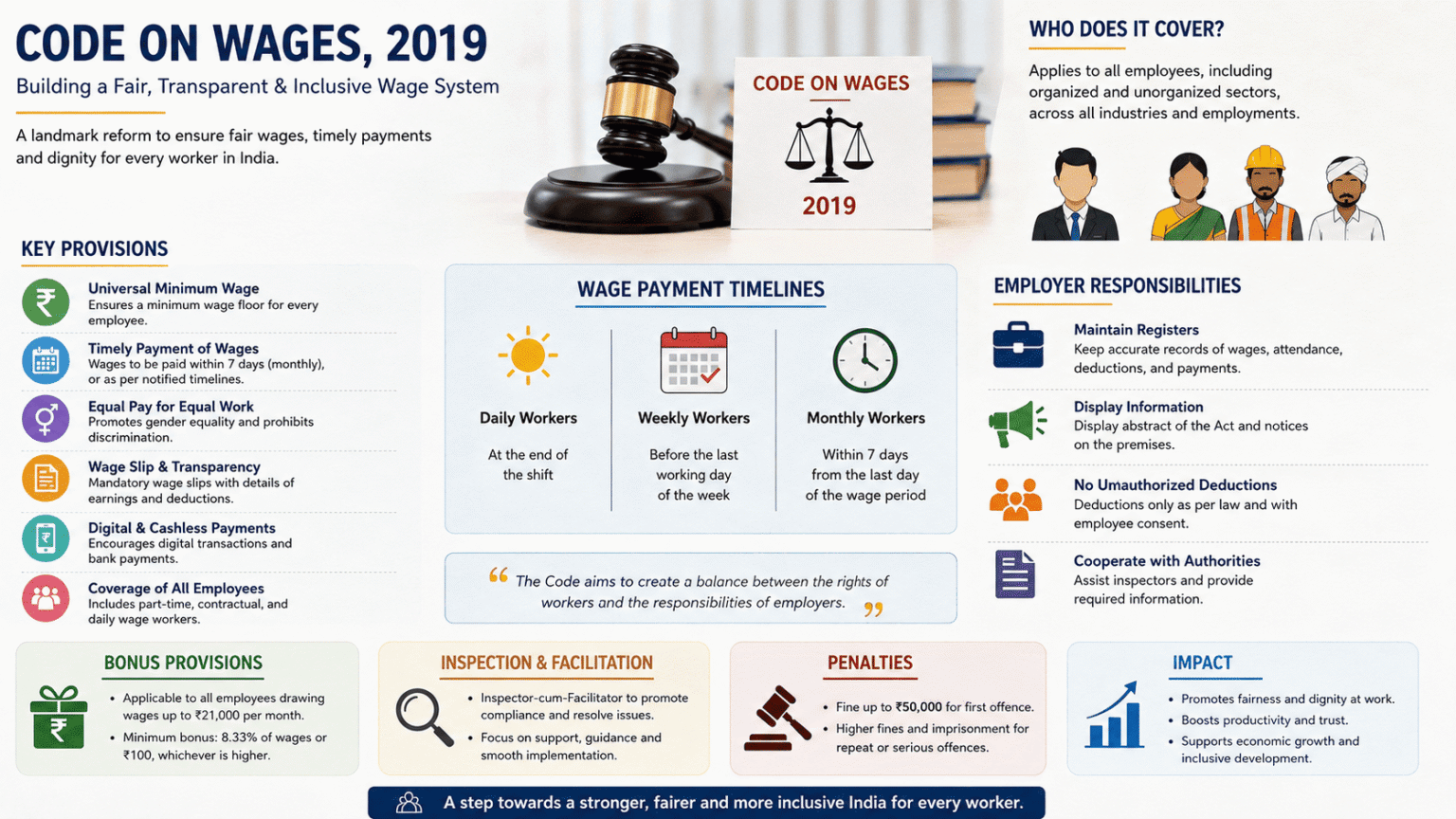 Code of Wages 2019: Complete Explanation & Employer Compliance