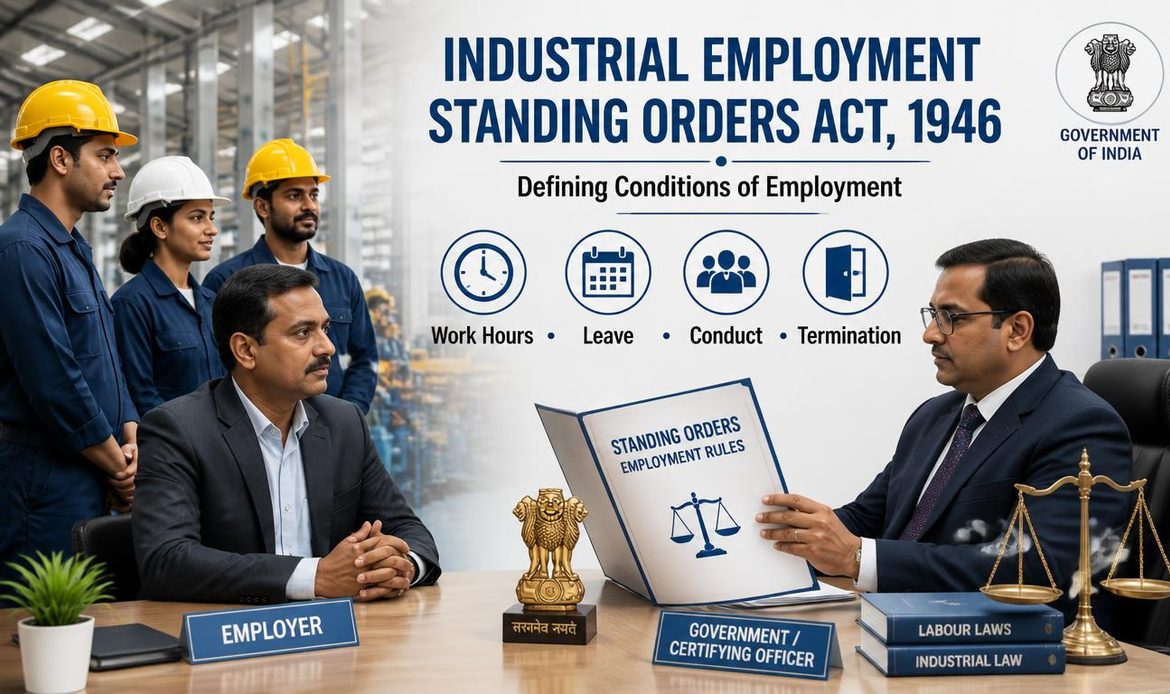 Industrial Employment Standing Orders Act 1946 defining employment conditions for industrial workers