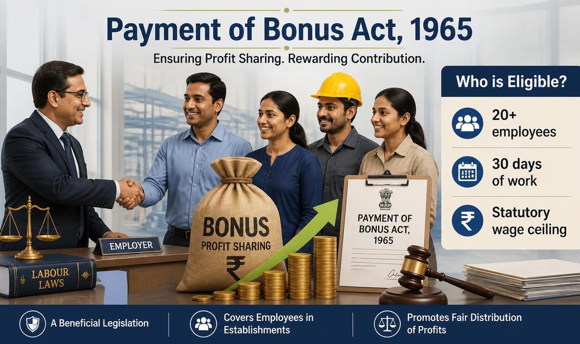 Payment of Bonus Act 1965 eligibility and applicability in India