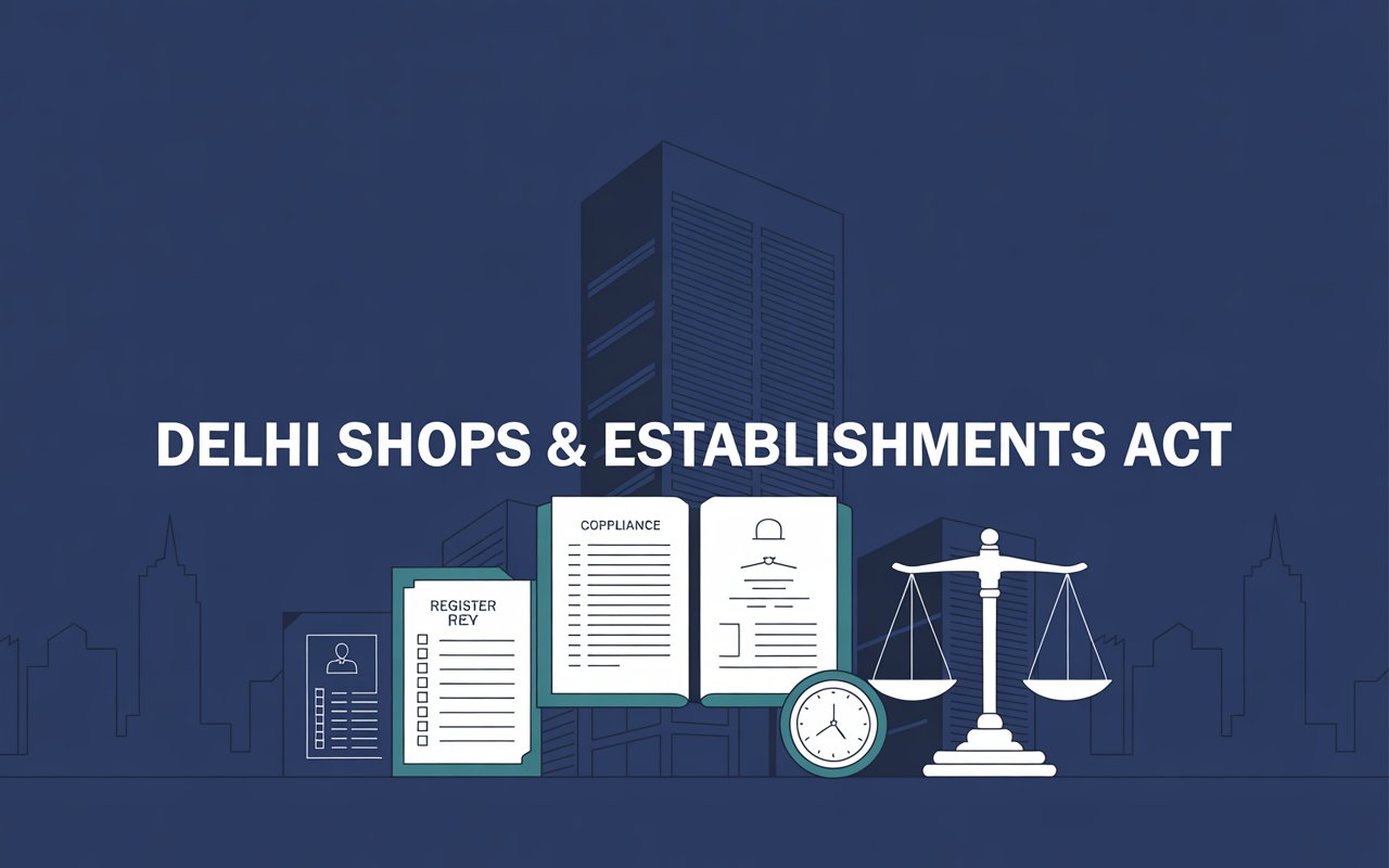 The Delhi Shops and Establishments Act, 1954 - Executive Summary and Bare Act