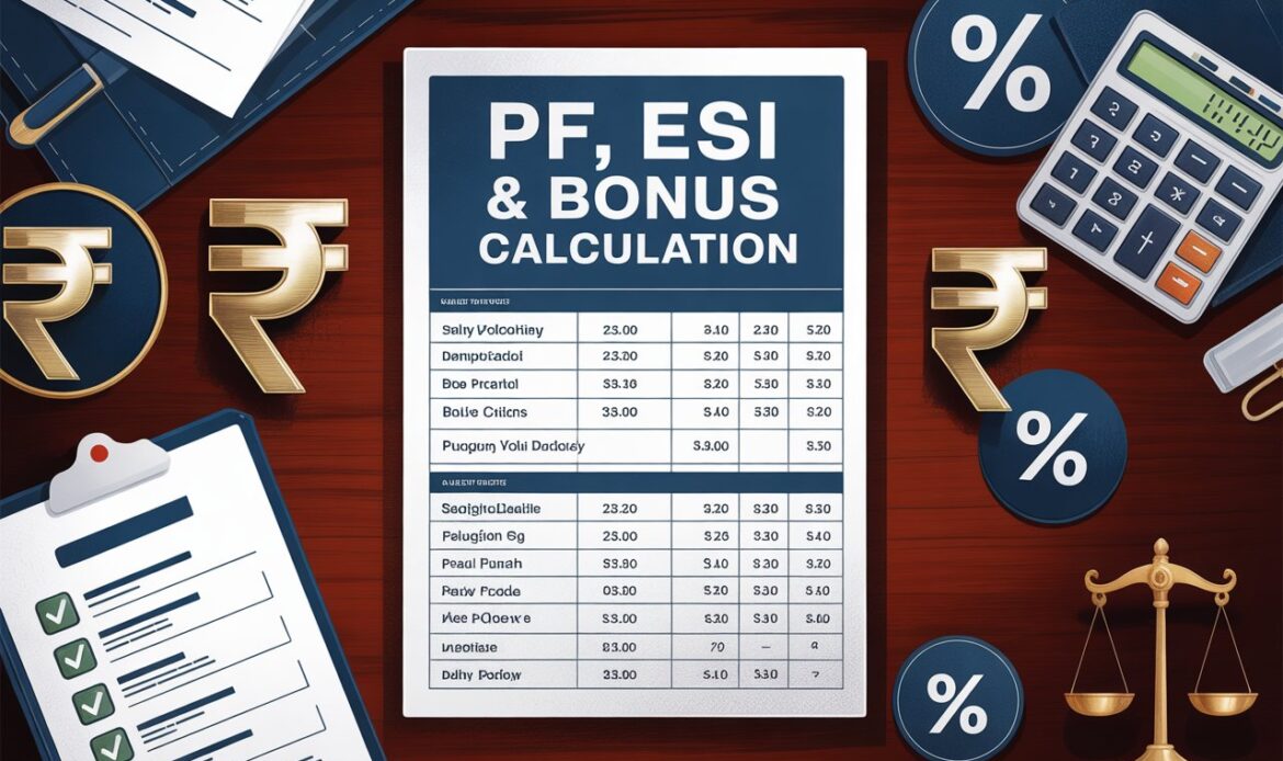 How to Calculate PF, ESI and Bonus Under New Labour Codes of India