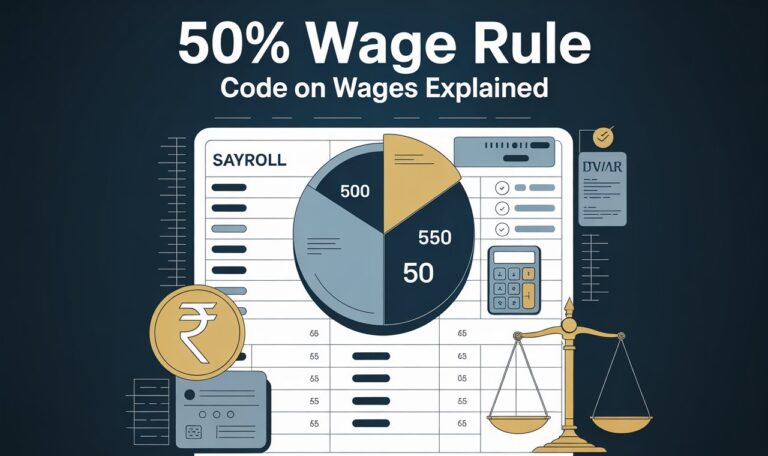 Understanding the 50% Wage Rule under the Code on Wages, 2019 Why Gratuity is Excluded and Provident Fund Contributions Must Be Factored