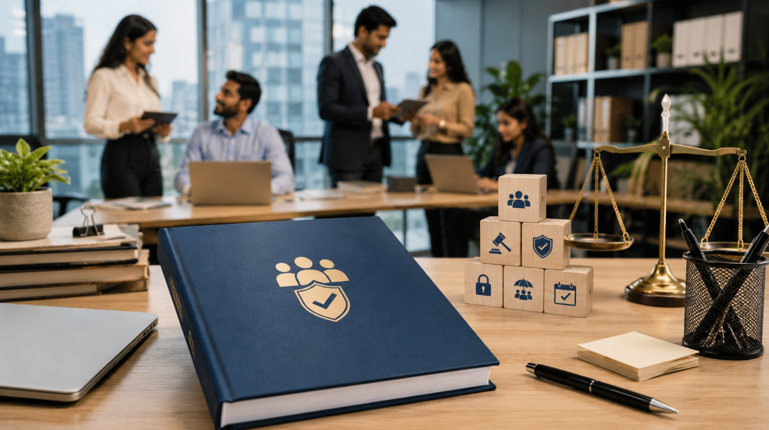 Employee handbook outlining workplace policies and employment rules in India